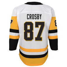 Детская джерси Pittsburgh Penguins Sidney Crosby Outerstuff White Away Captain's Patch