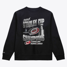 Свитшот Carolina Hurricanes Mitchell & Ness Black 2026 Stanley Cup Champions Trophy Свитшот Carolina Hurricanes Mitchell & Ness Black 2026 Stanley Cup Champions Trophy