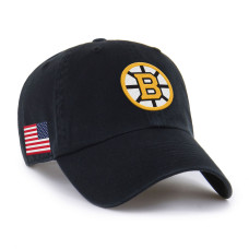 Бейсболка Unisex Boston Bruins 47 Black Heritage Flag Clean Up