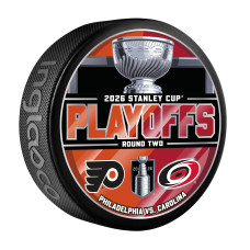 Carolina Hurricanes vs. Philadelphia Flyers Inglasco 2026 Stanley Cup Playoffs Second Round Dueling Match-Up Hockey Puck