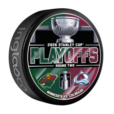 Colorado Avalanche vs. Minnesota Wild Inglasco 2026 Stanley Cup Playoffs Second Round Dueling Match-Up Hockey Puck