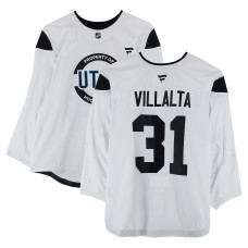 Тренировочный джерси Matt Villalta Utah Hockey Club Fanatics Authentic White Authentic Pro from the 2024-25 NHL Season Тренировочный джерси Matt Villalta Utah Hockey Club Fanatics Authentic White Authentic Pro from the 2024-25 NHL Season