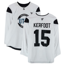 Тренировочный джерси Alexander Kerfoot Utah Hockey Club Fanatics Authentic White Authentic Pro from the 2024-25 NHL Season Тренировочный джерси Alexander Kerfoot Utah Hockey Club Fanatics Authentic White Authentic Pro from the 2024-25 NHL Season
