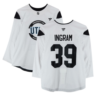 Тренировочный джерси Connor Ingram Utah Hockey Club Fanatics Authentic White Authentic Pro from the 2024-25 NHL Season
