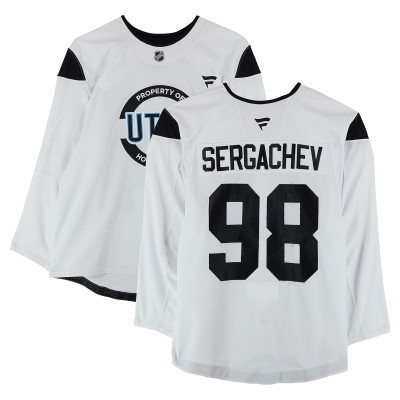 Тренировочный джерси Mikhail Sergachev Utah Mammoth Fanatics Authentic White from the 2024-25 NHL Season