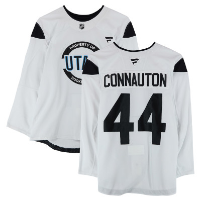 Тренировочный джерси Kevin Connauton Utah Hockey Club Fanatics Authentic White Authentic Pro from the 2024-25 NHL Season