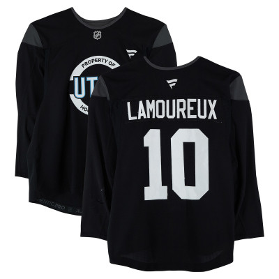 Тренировочный джерси Maveric Lamoureux Utah Mammoth Fanatics Authentic Black from the 2024-25 NHL Season