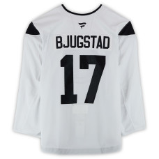 Тренировочный джерси Nick Bjugstad Utah Mammoth Fanatics Authentic White from the 2024-25 NHL Season Тренировочный джерси Nick Bjugstad Utah Mammoth Fanatics Authentic White from the 2024-25 NHL Season