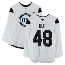 Тренировочный джерси Daniil But Utah Hockey Club Fanatics Authentic White Authentic Pro from the 2024-25 NHL Season Тренировочный джерси Daniil But Utah Hockey Club Fanatics Authentic White Authentic Pro from the 2024-25 NHL Season