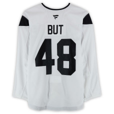 Тренировочный джерси Daniil But Utah Hockey Club Fanatics Authentic White Authentic Pro from the 2024-25 NHL Season Тренировочный джерси Daniil But Utah Hockey Club Fanatics Authentic White Authentic Pro from the 2024-25 NHL Season