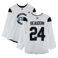 Тренировочный джерси Cole Beaudoin Utah Mammoth Fanatics Authentic White from the 2024-25 NHL Season Тренировочный джерси Cole Beaudoin Utah Mammoth Fanatics Authentic White from the 2024-25 NHL Season