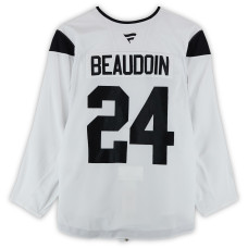 Тренировочный джерси Cole Beaudoin Utah Mammoth Fanatics Authentic White from the 2024-25 NHL Season Тренировочный джерси Cole Beaudoin Utah Mammoth Fanatics Authentic White from the 2024-25 NHL Season