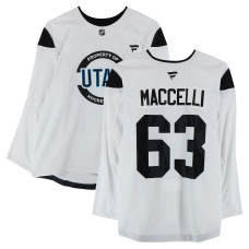 Тренировочный джерси Matias Maccelli Utah Hockey Club Fanatics Authentic White Authentic Pro from the 2024-25 NHL Season Тренировочный джерси Matias Maccelli Utah Hockey Club Fanatics Authentic White Authentic Pro from the 2024-25 NHL Season