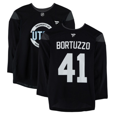 Тренировочный джерси Robert Bortuzzo Utah Mammoth Fanatics Authentic Black from the 2024-25 NHL Season