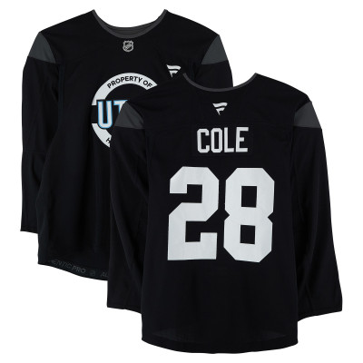 Тренировочный джерси Ian Cole Utah Mammoth Fanatics Authentic Black from the 2024-25 NHL Season