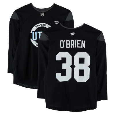 Тренировочный джерси Liam O'Brien Utah Mammoth Fanatics Authentic Black from the 2024-25 NHL Season