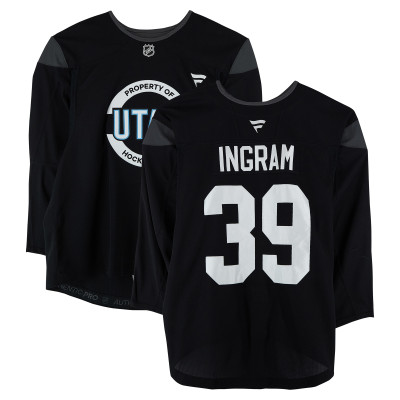 Тренировочный джерси Connor Ingram Utah Mammoth Fanatics Authentic Black from the 2024-25 NHL Season