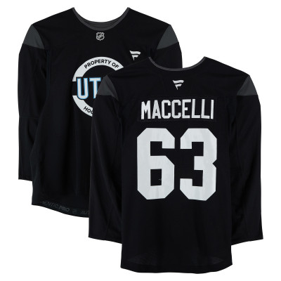 Тренировочный джерси Matias Maccelli Utah Mammoth Fanatics Authentic Black from the 2024-25 NHL Season