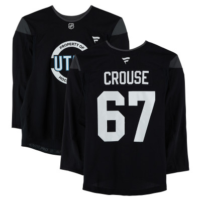 Тренировочный джерси Lawson Crouse Utah Mammoth Fanatics Authentic Black from the 2024-25 NHL Season