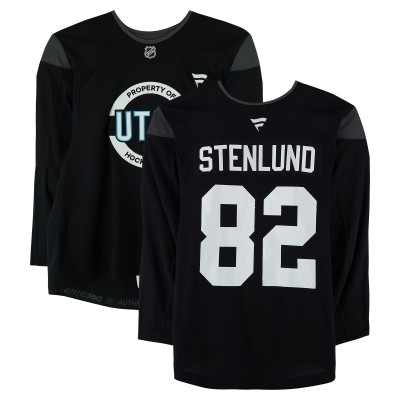 Тренировочный джерси Kevin Stenlund Utah Mammoth Fanatics Authentic Black from the 2024-25 NHL Season