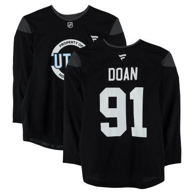 Тренировочный джерси Josh Doan Utah Mammoth Fanatics Authentic Black from the 2024-25 NHL Season