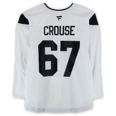 Тренировочный джерси Lawson Crouse Utah Hockey Club Fanatics Authentic White Authentic Pro from the 2024-25 NHL Season Тренировочный джерси Lawson Crouse Utah Hockey Club Fanatics Authentic White Authentic Pro from the 2024-25 NHL Season