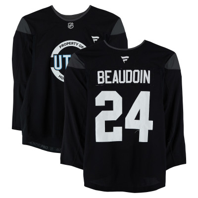 Тренировочный джерси Cole Beaudoin Utah Mammoth Fanatics Authentic Black from the 2024-25 NHL Season