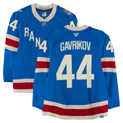 Игровая джерси Vladislav Gavrikov New York Rangers Fanatics Authentic #44 Blue Alternate vs. Buffalo Sabres on April 8, 2026