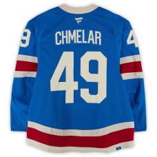Игровая джерси Jaroslav Chmelař New York Rangers Fanatics Authentic #49 Blue Alternate vs. Buffalo Sabres on April 8, 2026 Игровая джерси Jaroslav Chmelař New York Rangers Fanatics Authentic #49 Blue Alternate vs. Buffalo Sabres on April 8, 2026