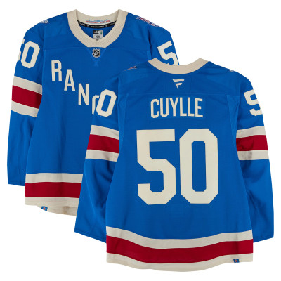Игровая джерси Will Cuylle New York Rangers Fanatics Authentic #50 Blue Alternate vs. Buffalo Sabres on April 8, 2026