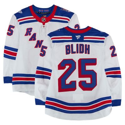 Игровая джерси Anton Blidh New York Rangers Fanatics Authentic #25 White Set 3 from the 2025-26 NHL Season