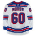 Игровая джерси Scott Morrow New York Rangers Fanatics Authentic #60 White Set 3 from the 2025-26 NHL Season