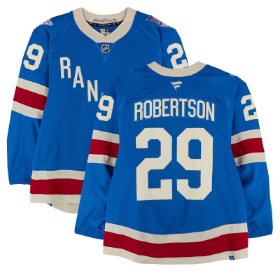 Игровая джерси Matthew Robertson New York Rangers Fanatics Authentic #29 Blue Alternative vs. Buffalo Sabres on April 8, 2026