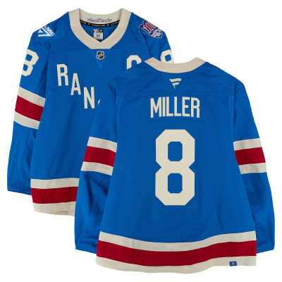 Игровая джерси J.T. Miller New York Rangers Fanatics Authentic #8 Blue Alternate vs. Buffalo Sabres on April 8, 2026