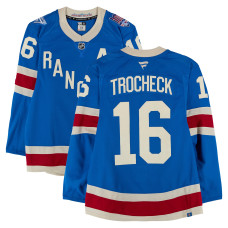 Игровая джерси Vincent Trocheck New York Rangers Fanatics Authentic #16 Blue Alternate vs. Buffalo Sabres on April 8, 2026