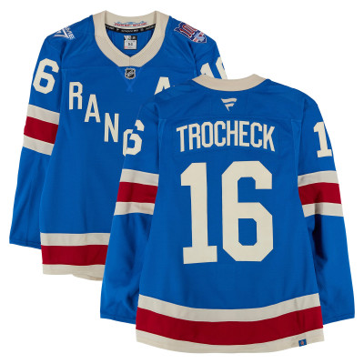 Игровая джерси Vincent Trocheck New York Rangers Fanatics Authentic #16 Blue Alternate vs. Buffalo Sabres on April 8, 2026