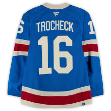 Игровая джерси Vincent Trocheck New York Rangers Fanatics Authentic #16 Blue Alternate vs. Buffalo Sabres on April 8, 2026