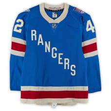 Игровая джерси Noah Laba New York Rangers Fanatics Authentic #42 Blue Alternate vs. Buffalo Sabres on April 8, 2026