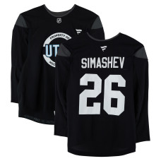 Тренировочный джерси Dmitry Simashev Utah Mammoth Fanatics Authentic Black from the 2024-25 NHL Season Тренировочный джерси Dmitry Simashev Utah Mammoth Fanatics Authentic Black from the 2024-25 NHL Season