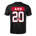 Футболка Carolina Hurricanes Sebastian Aho Levelwear Black Richmond Name & Number