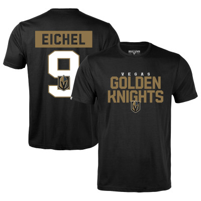 Футболка Vegas Golden Knights Jack Eichel Levelwear Black Richmond Name & Number