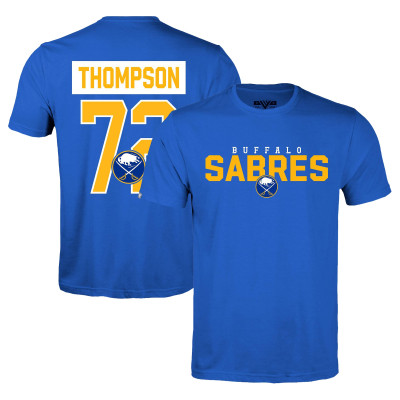 Футболка Buffalo Sabres Tage Thompson Levelwear Royal Richmond Name & Number