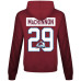 Colorado Avalanche Nathan MacKinnon Levelwear Burgundy Relay Name & Number Long Sleeve Hooded T-Shirt