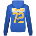 Футболка Buffalo Sabres Tage Thompson Levelwear Royal Relay Name & Number Long Sleeve Hooded