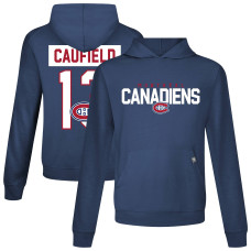 Футболка Montreal Canadiens Cole Caufield Levelwear Navy Relay Name & Number Long Sleeve Hooded Футболка Montreal Canadiens Cole Caufield Levelwear Navy Relay Name & Number Long Sleeve Hooded