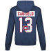 Футболка Montreal Canadiens Cole Caufield Levelwear Navy Relay Name & Number Long Sleeve Hooded