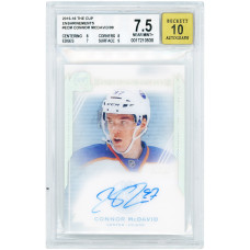 Карточка Connor McDavid Edmonton Oilers Autographed 2015-16 Upper Deck The Cup Enshrinements #E-CM #11/99 BGS Authenticated 7.5/10