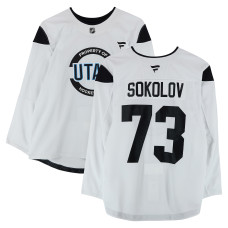 Тренировочный джерси Egor Sokolov Utah Hockey Club Fanatics Authentic White from the 2024-25 NHL Season Тренировочный джерси Egor Sokolov Utah Hockey Club Fanatics Authentic White from the 2024-25 NHL Season
