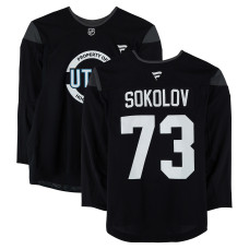 Тренировочный джерси Egor Sokolov Utah Mammoth Fanatics Authentic Black from the 2024-25 NHL Season Тренировочный джерси Egor Sokolov Utah Mammoth Fanatics Authentic Black from the 2024-25 NHL Season