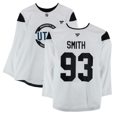 Тренировочный джерси Gabe Smith Utah Mammoth Fanatics Authentic White from the 2024-25 NHL Season